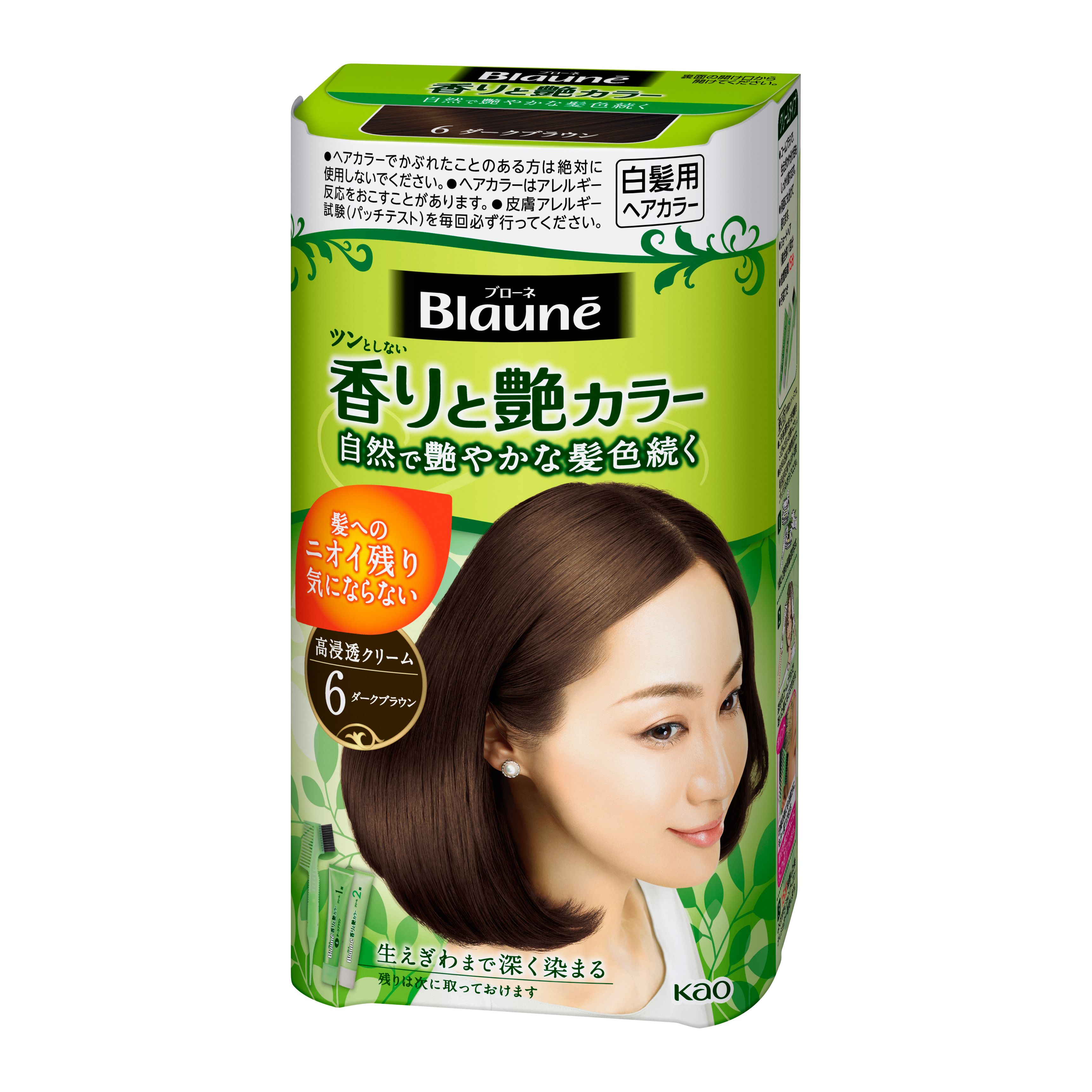 花王 製品カタログ ブローネ 香りと艶カラー クリーム ６ ダークブラウン