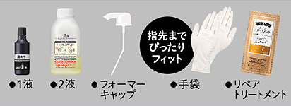 花王 製品カタログ リーゼ 泡カラー 髪色もどし ナチュラルブラック