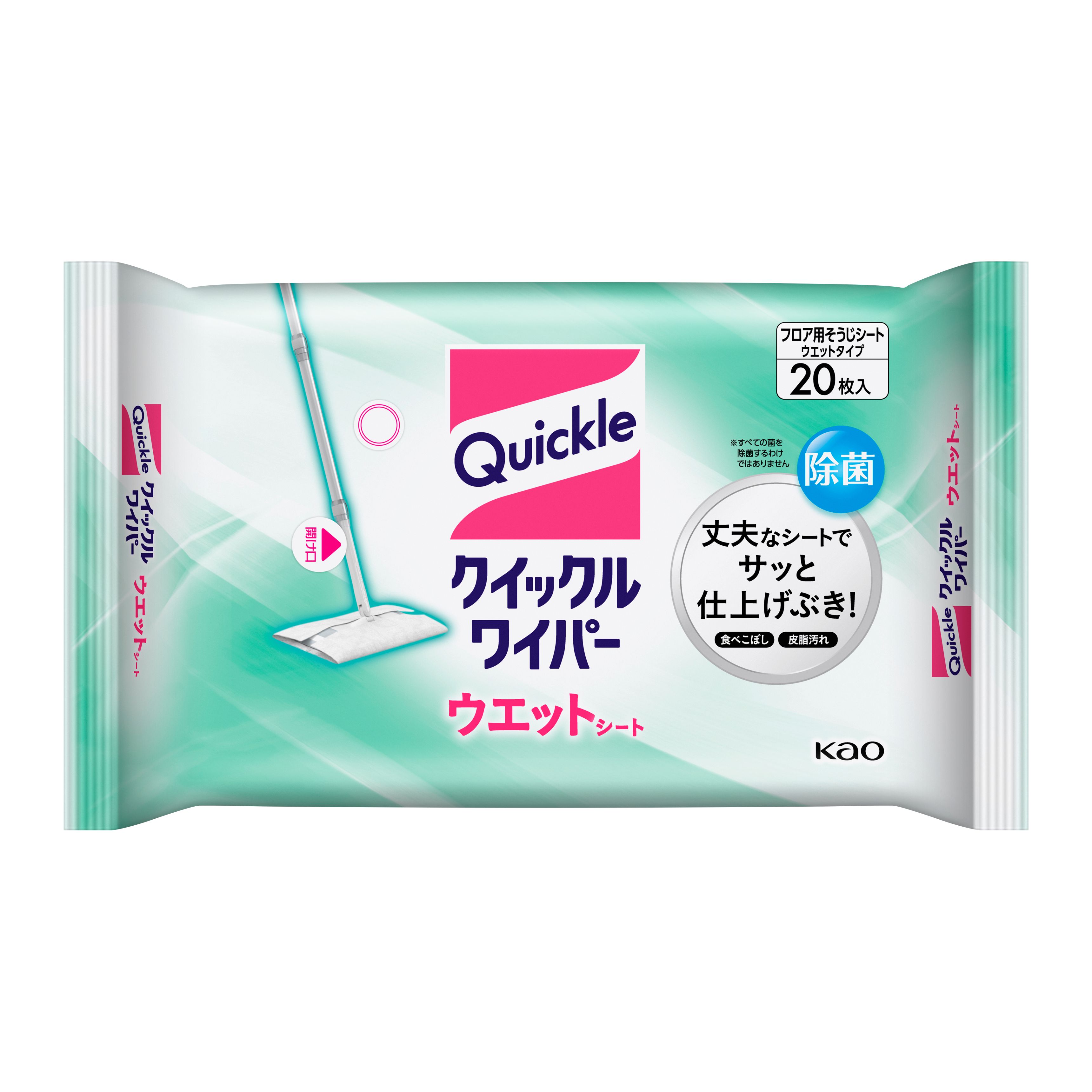 クイックルワイパー ウエットシート ２０枚入 Bacteria Elimination